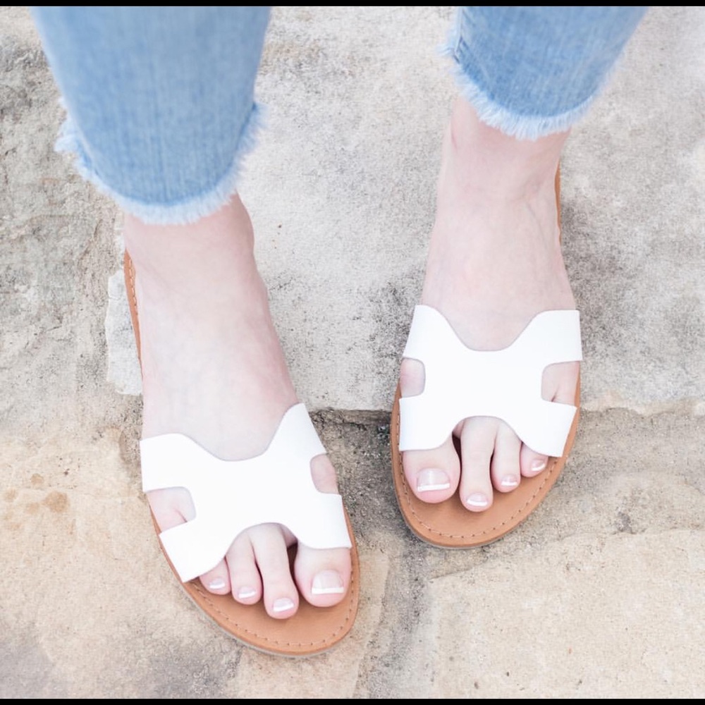 Women's Jenny Slide Sandals - White-S2 - Picture 2 of 5